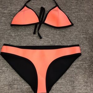 Orange triangl swimsuit